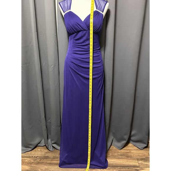 BLONDIE NITES Womens Purple Evening Gown Prom Dress Stacy Sklar Sz 9 - Picture 7 of 16